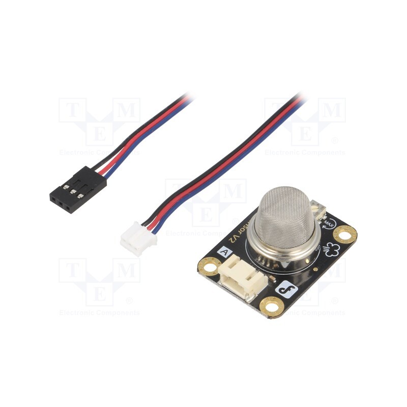 1 pcs x DFROBOT - SEN0127 - Sensor: gas level, analog, 5VDC, Kit: module,cables, MQ-2, Ch: 1