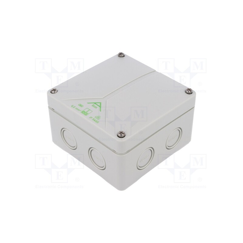 1 pcs x SPELSBERG - 80690701 - Enclosure: junction box, X: 110mm, Y: 110mm, Z: 67mm, polystyrene