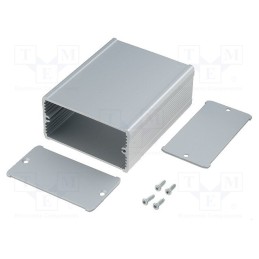 1 pcs x FISCHER ELEKTRONIK - TUF 80 42 100 ME - Enclosure: with panel, TUF, X: 80mm, Y: 100mm, Z: 42mm, aluminium