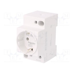 1 pcs x SCHNEIDER ELECTRIC - A9A15310 - F-type socket (Schuko), 250VAC, 16A, for DIN rail mounting