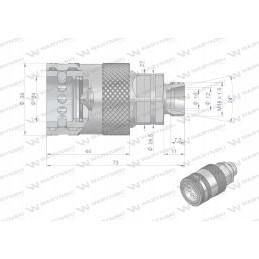 Hydraulic quick connector socket with eliminator c