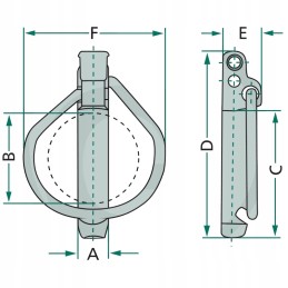 Set of snap pins 5 pcs