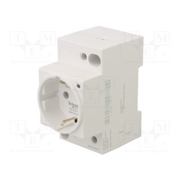 1 pcs x SCHNEIDER ELECTRIC - A9A15035 - F-type socket (Schuko), 250VAC, 16A, for DIN rail mounting