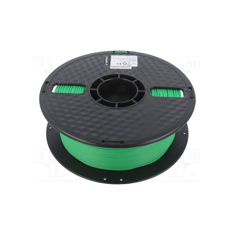 1 rol x GEMBIRD - 3DP-PLA1.75-01-G - Filament: PLA, 1.75mm, green, 190÷220°C, 1kg