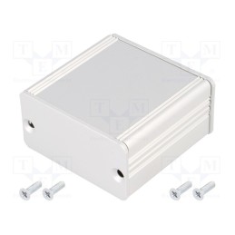 1 pcs x FISCHER ELEKTRONIK - AKG 55 28 50 ME - Enclosure: with panel, AKG, X: 55mm, Y: 50mm, Z: 28mm, aluminium, grey