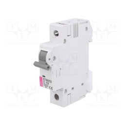 1 pcs x ETI POLAM - ETIMAT 6 1P C10 - Circuit breaker, 230/400VAC, Inom: 10A, Poles: 1, Charact: C, 6kA