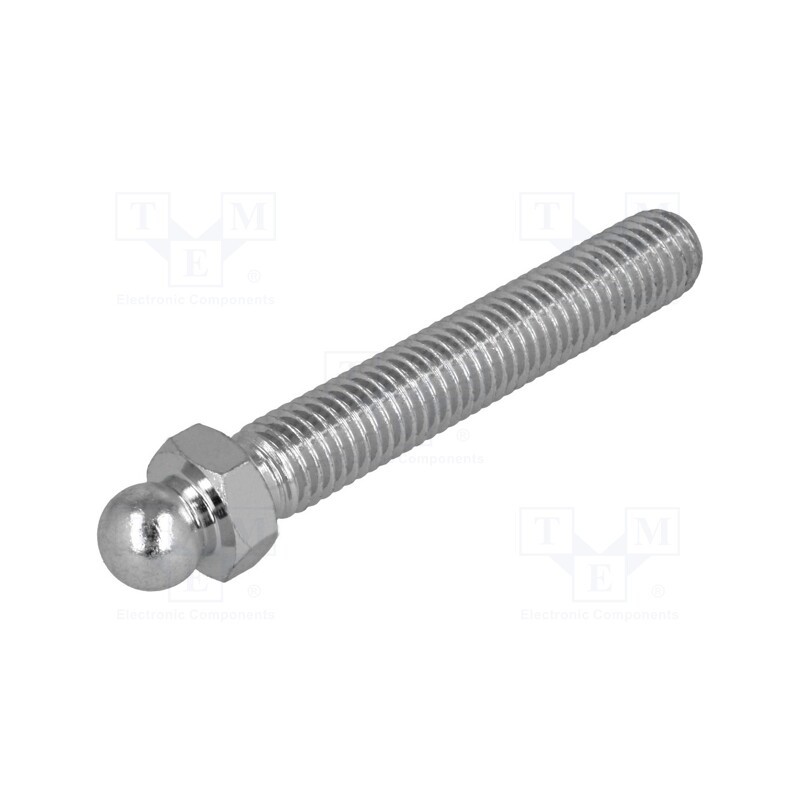 1 pcs x FATH - 098MM10060M - Pin, M10, Plunger mat: steel, Ø: 10mm, Plating: zinc, Spanner: 13mm