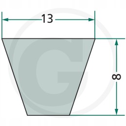 V-belt 13x750 mm a750