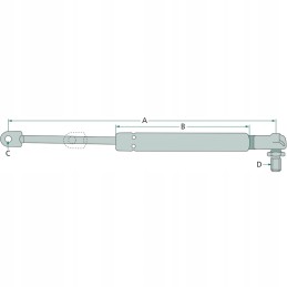 Stabilus gas actuator for rear window case