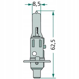 Halogen bulb h1 p14 5s 12v 55w e4 granite