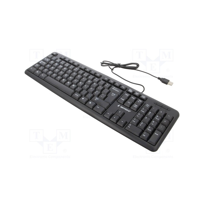 1 pcs x GEMBIRD - KB-U-103-PT - Keyboard, black, USB A, wired,PT layout, 1.5m
