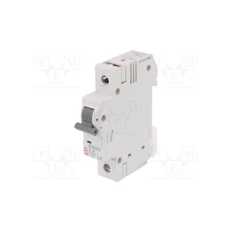 1 pcs x ETI POLAM - ETIMAT 6 1P C4 - Circuit breaker, 230/400VAC, Inom: 4A, Poles: 1, Charact: C, 6kA
