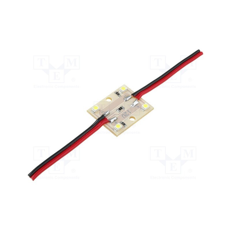 1 pcs x OPTOFLASH - OF-LED4PLCC2-R - LED, red, 0.48W, 12VDC, 120°, No.of diodes: 4, 27x22mm
