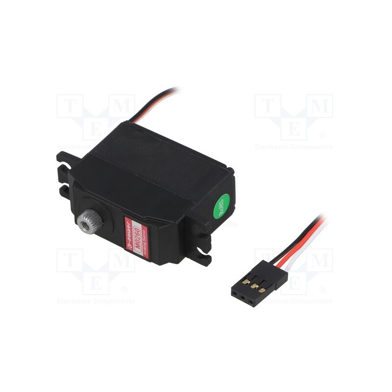1 pcs x K-POWER - M0260 - Motor: servo, 4.8÷6VDC, mini, analogue, 35.5x15x29mm, metal