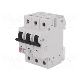 1 pcs x ETI POLAM - ETIMAT 10 3P C16 - Circuit breaker, 230/400VAC, Inom: 16A, Poles: 3, Charact: C, 10kA