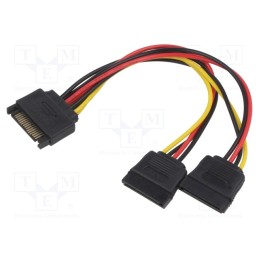 1 pcs x SAVIO - SAVAK-17 - Cable: SATA, SATA 15pin male,SATA 15pin female x2, 0.18m