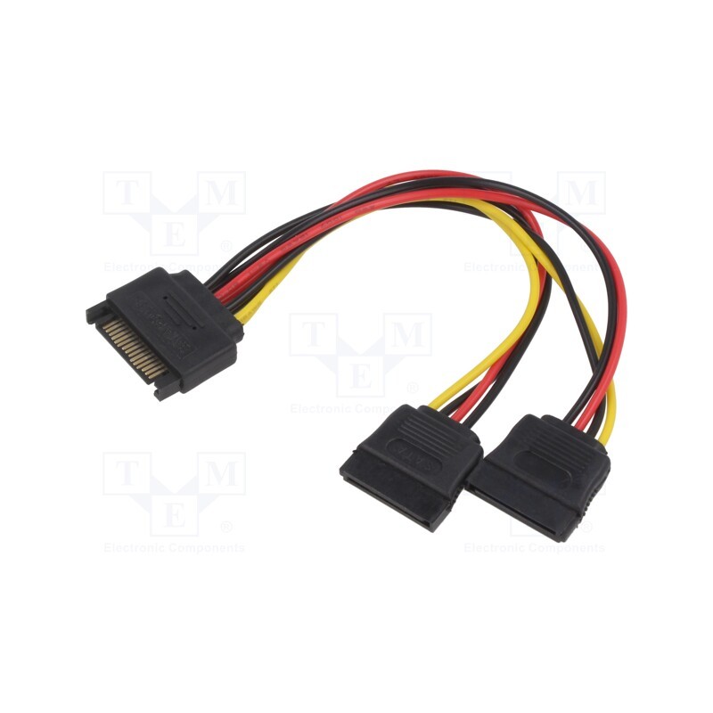 1 pcs x SAVIO - SAVAK-17 - Cable: SATA, SATA 15pin male,SATA 15pin female x2, 0.18m