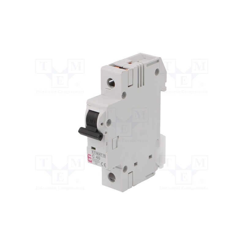 1 pcs x ETI POLAM - ETIMAT 10 1P C40 - Circuit breaker, 230/400VAC, Inom: 40A, Poles: 1, Charact: C, 10kA