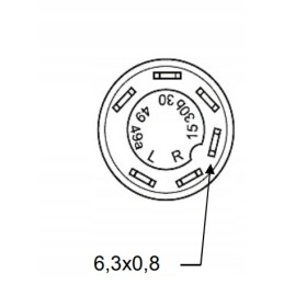 Round push-button switch for work lamps