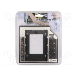 1 pcs x GEMBIRD - MF-95-02 - Hard discs housing: 2,5', fits in 3,5' drive bay, silver