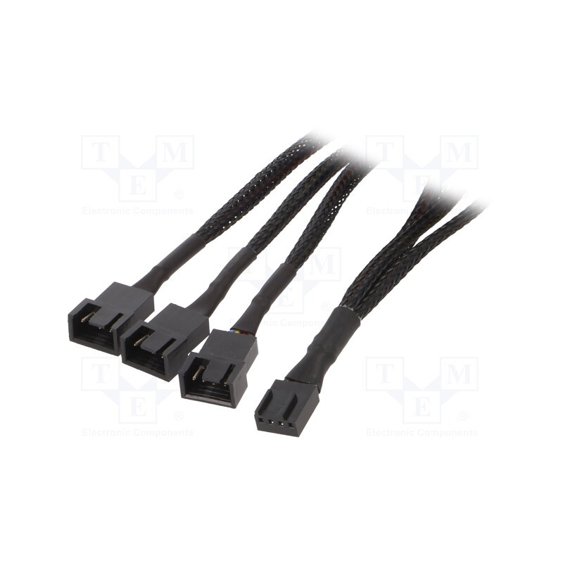 1 pcs x AKYGA - AK-CA-65 - Cable: mains, 3pin male,4pin male x2,4pin female, 0.25m