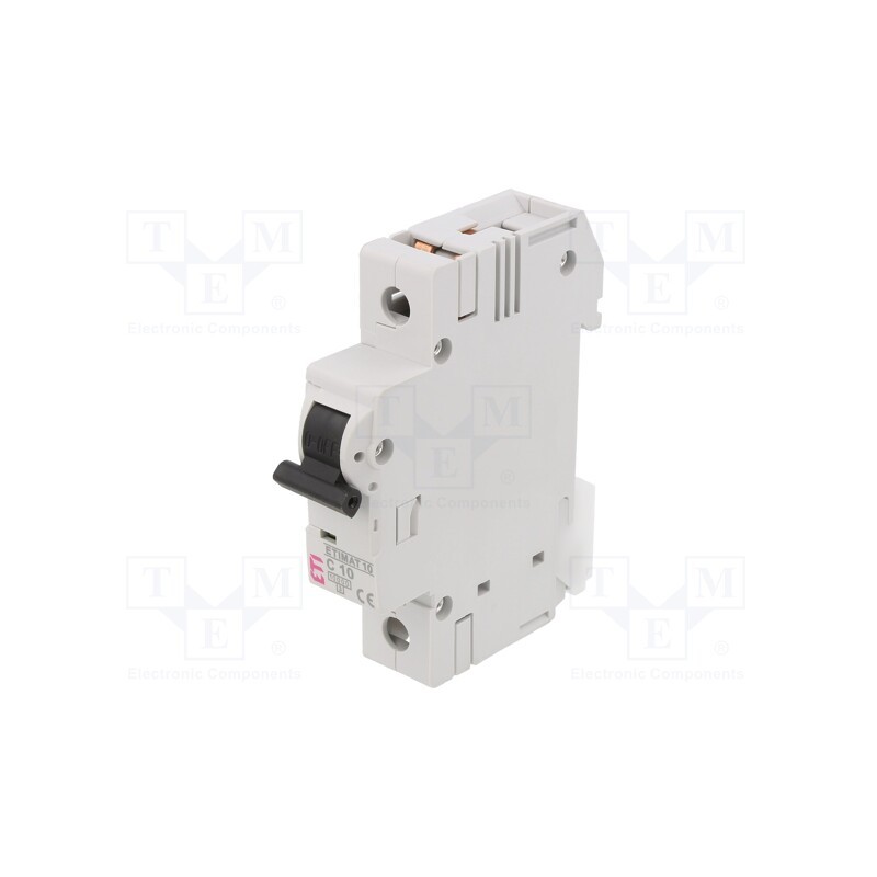 1 pcs x ETI POLAM - ETIMAT 10 1P C10 - Circuit breaker, 230/400VAC, Inom: 10A, Poles: 1, Charact: C, 10kA