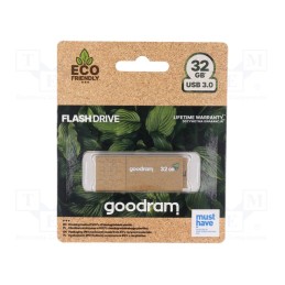 1 pcs x GOODRAM - UME3-0320EFR11 - Pendrive, Eco Friendly,USB 3.2, 32GB, R: 60MB/s, W: 20MB/s, USB A