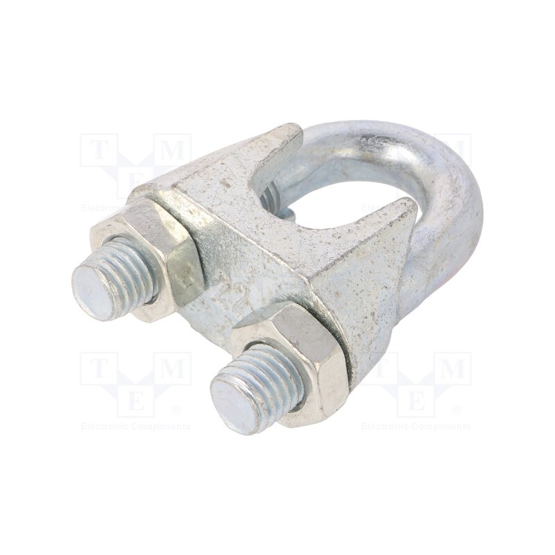 1 pcs x DROMET - ZL22 - Rope clamp wire, steel, for rope, Ørope: 22mm, zinc, DIN 741