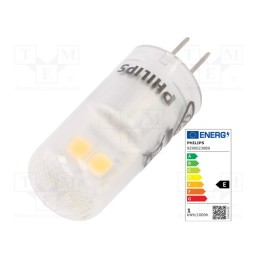 1 pcs x PHILIPS - 8718699767594 - LED lamp, warm white, G4, 12VAC, 120lm, P: 1W, 300°, 3000K, CRImin: 80
