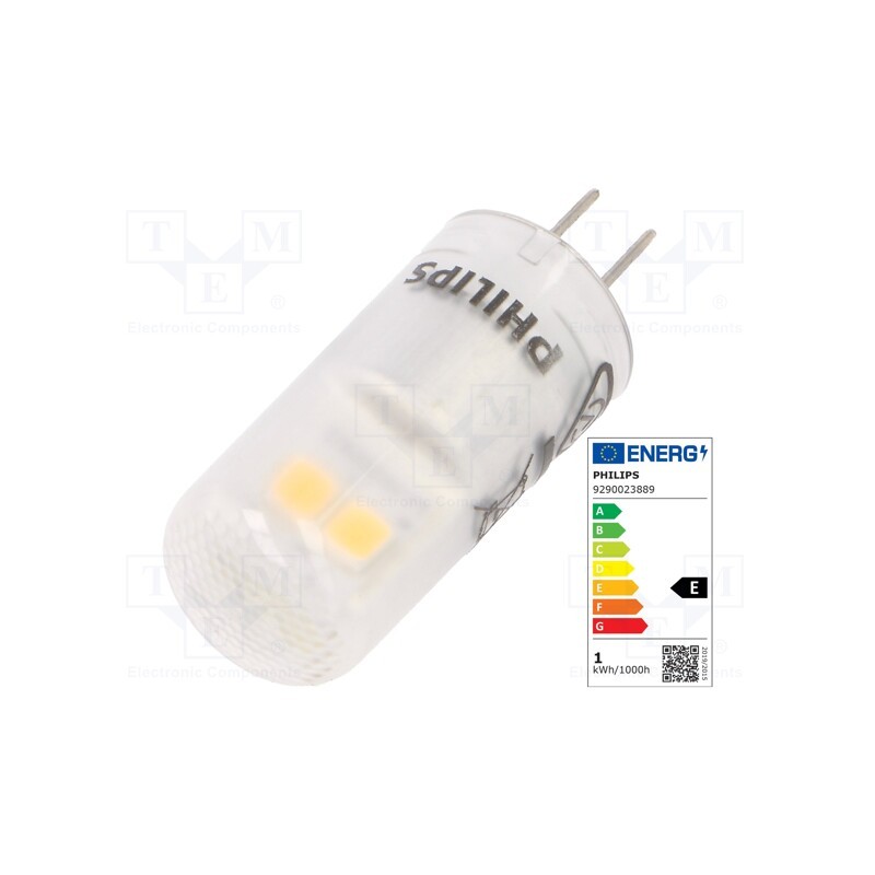 1 pcs x PHILIPS - 8718699767594 - LED lamp, warm white, G4, 12VAC, 120lm, P: 1W, 300°, 3000K, CRImin: 80