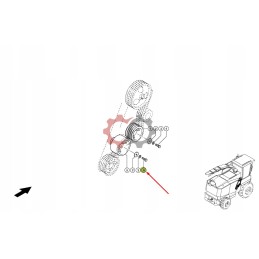 Left crusher wheel bolt 216658
