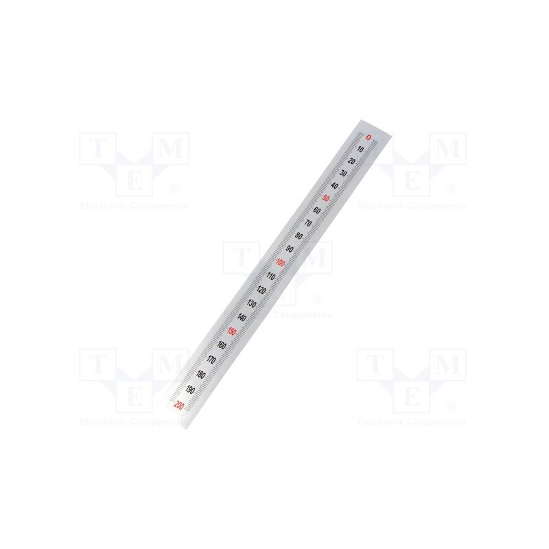 1 pcs x ELESA+GANTER - GN 711-KUS-200-S-O - Ruler, figures vertically arranged,self-adhesive, W: 11mm