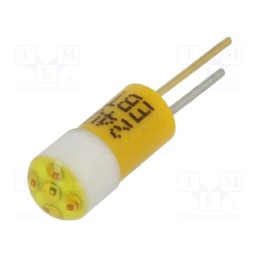 1 pcs x CML INNOVATIVE TECHNOLOGIES - 15010352 - Indicator: LED, BI-PIN, yellow, plastic, 24VDC, Leads: 2pin, 4.5mm