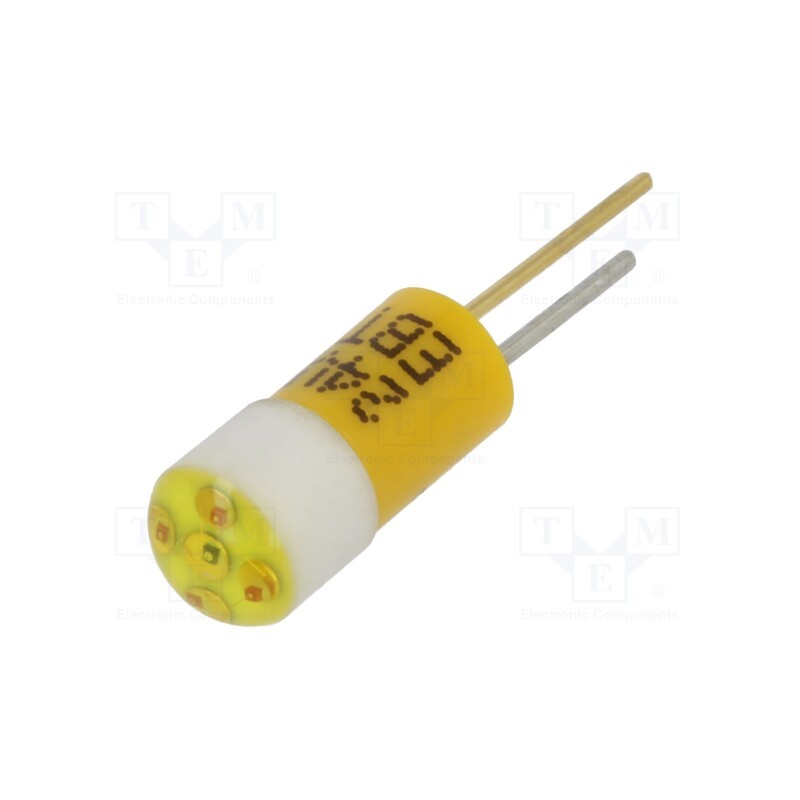 1 pcs x CML INNOVATIVE TECHNOLOGIES - 15010352 - Indicator: LED, BI-PIN, yellow, plastic, 24VDC, Leads: 2pin, 4.5mm