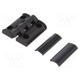 1 pcs x ELESA+GANTER - CFT.49 EH-5-C9 - Hinge, Width: 48mm, technopolymer PA, black, H: 49.5mm, -20÷80°C
