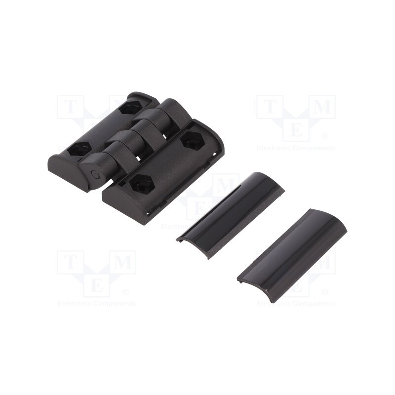 1 pcs x ELESA+GANTER - CFT.49 EH-5-C9 - Hinge, Width: 48mm, technopolymer PA, black, H: 49.5mm, -20÷80°C