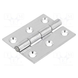 1 pcs x ROZTOCZE - 3.ST48.001 - Hinge, Width: 40mm, zinc-plated steel, natural, H: 50mm, Holes no: 6