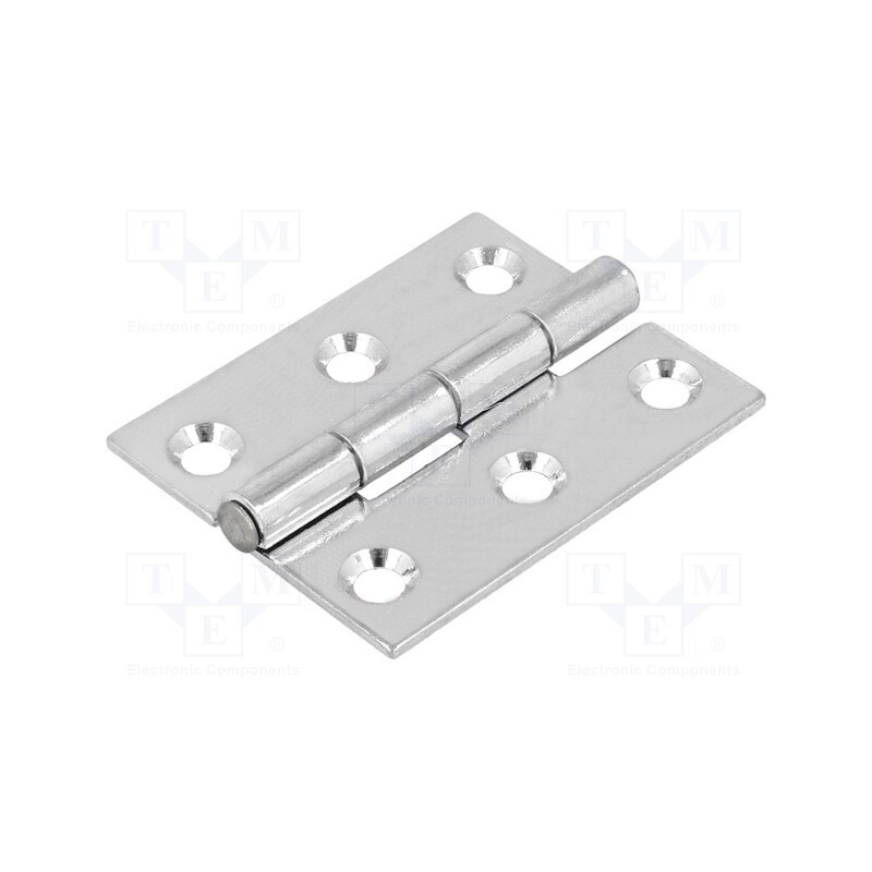 1 pcs x ROZTOCZE - 3.ST48.001 - Hinge, Width: 40mm, zinc-plated steel, natural, H: 50mm, Holes no: 6