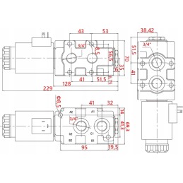 3-section set, 80l, for round distributor, latch