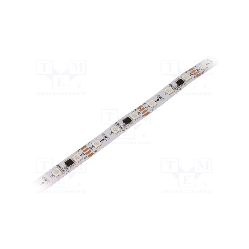 1 m x WORLDSEMI - HC-T12V-20L-60LED-W/IP20 - Programmable LED tape, RGB, 5050, 12V, LED/m: 60, 10mm, IP20, 140°