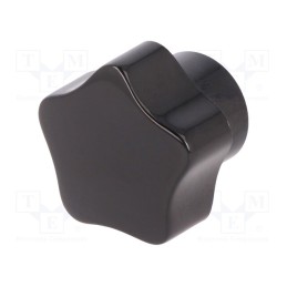 1 pcs x ELESA+GANTER - VC.192/25 B-M4 - Knob, Ø: 25mm, Int.thread: M4, 10mm, H: 21mm, duroplast PF, VC.192-B