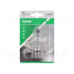 1 pcs x LUCAS - LLB472P - Filament lamp: automotive, P43t, transparent, 12V, 60/55W, LLB
