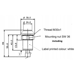 Round green lift button switch