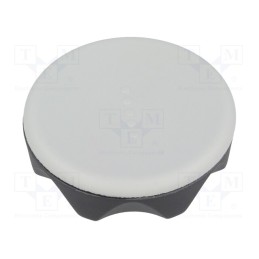 1 pcs x ELESA+GANTER - 221406-C3 - Knob, Ø: 56mm, H: 29mm, technopolymer PA, Ømount.hole: 8mm, Cap: grey