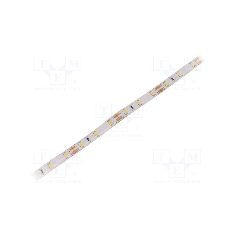 1 m x WISVA OPTOELECTRONICS - HH-S60F008-2835-12 CW WHITE PCB IP65 - LED tape, white cold, 2835, 12V, LED/m: 60, 8mm, white PCB,