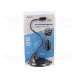 1 pcs x LOGILINK - HS0047 - Microphone, Jack 3,5mm, 1.7m, 2.2kΩ, -58dB, 100÷16000Hz