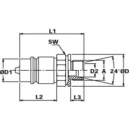 Skpm12l16 quick connector iso 12 5 m16x1 5 10l