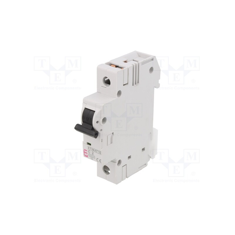 1 pcs x ETI POLAM - ETIMAT 10 1P C2 - Circuit breaker, 230/400VAC, Inom: 2A, Poles: 1, Charact: C, 10kA