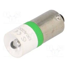 1 pcs x SIGNAL-CONSTRUCT - MEDB2577BR - LED lamp, green, BA9S, 130VAC