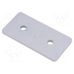 1 pcs x ELESA+GANTER - GN 967-45-90-F-2-SR - Flat bar, for profiles, W: 45mm, L: 90mm, steel, Size: 45mm, silver
